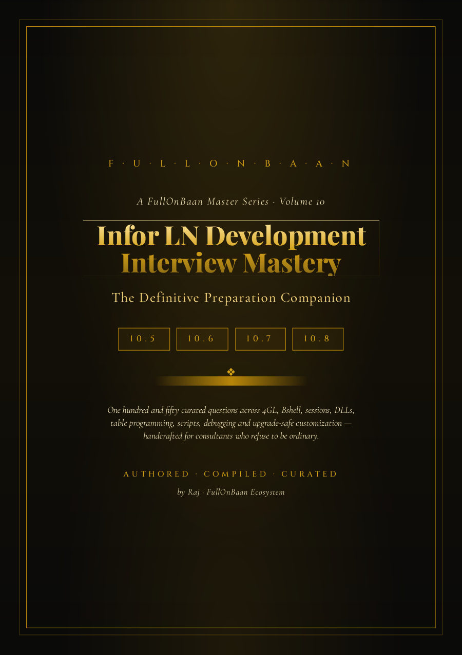 Infor DEV Interview Guide cover — FullOnBaan