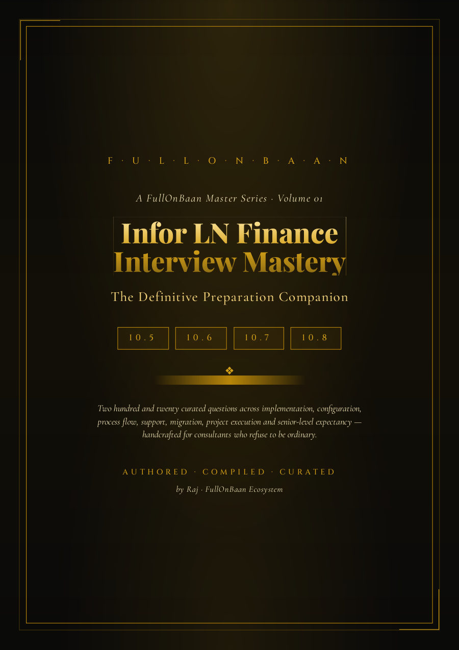 Infor FIN Interview Guide cover — FullOnBaan