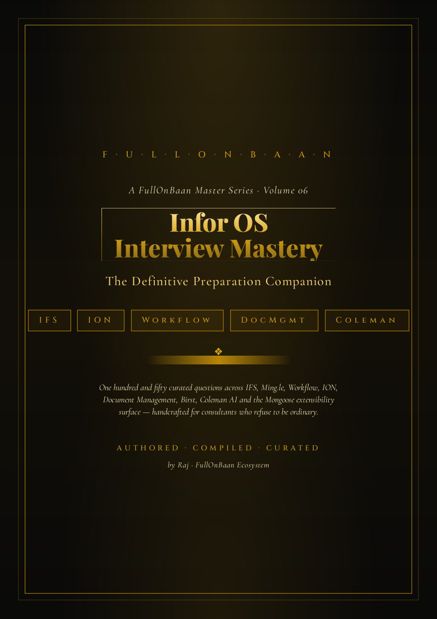 Infor OS Interview Guide cover — FullOnBaan