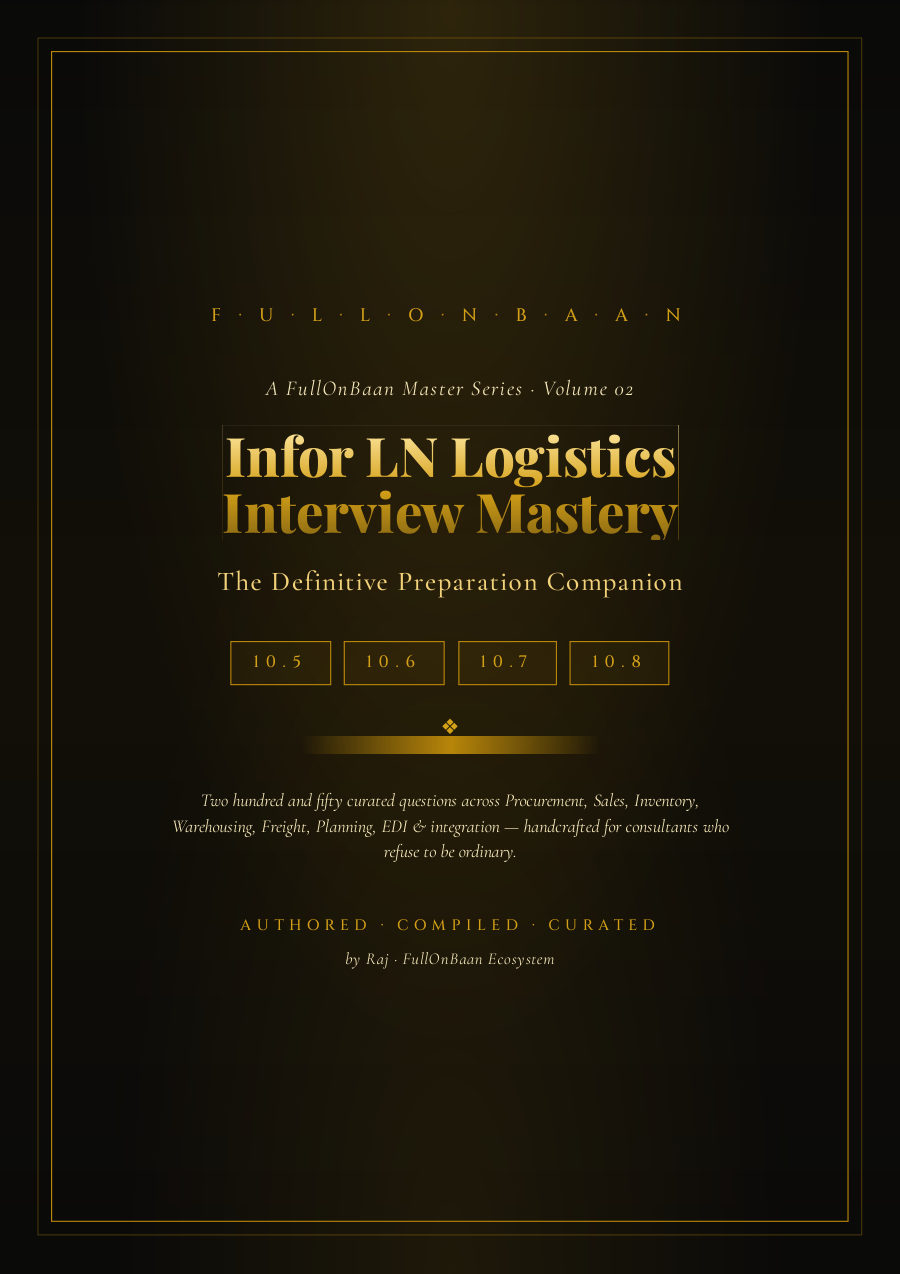 Infor SCM Interview Guide cover — FullOnBaan